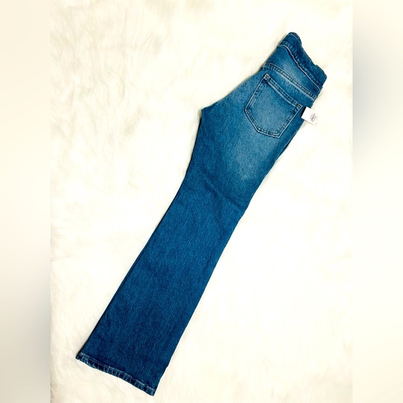 Girl’s Old Navy Distressed Blue Bell Bottom Jeans ages 11-12 - Picture 2 of 5